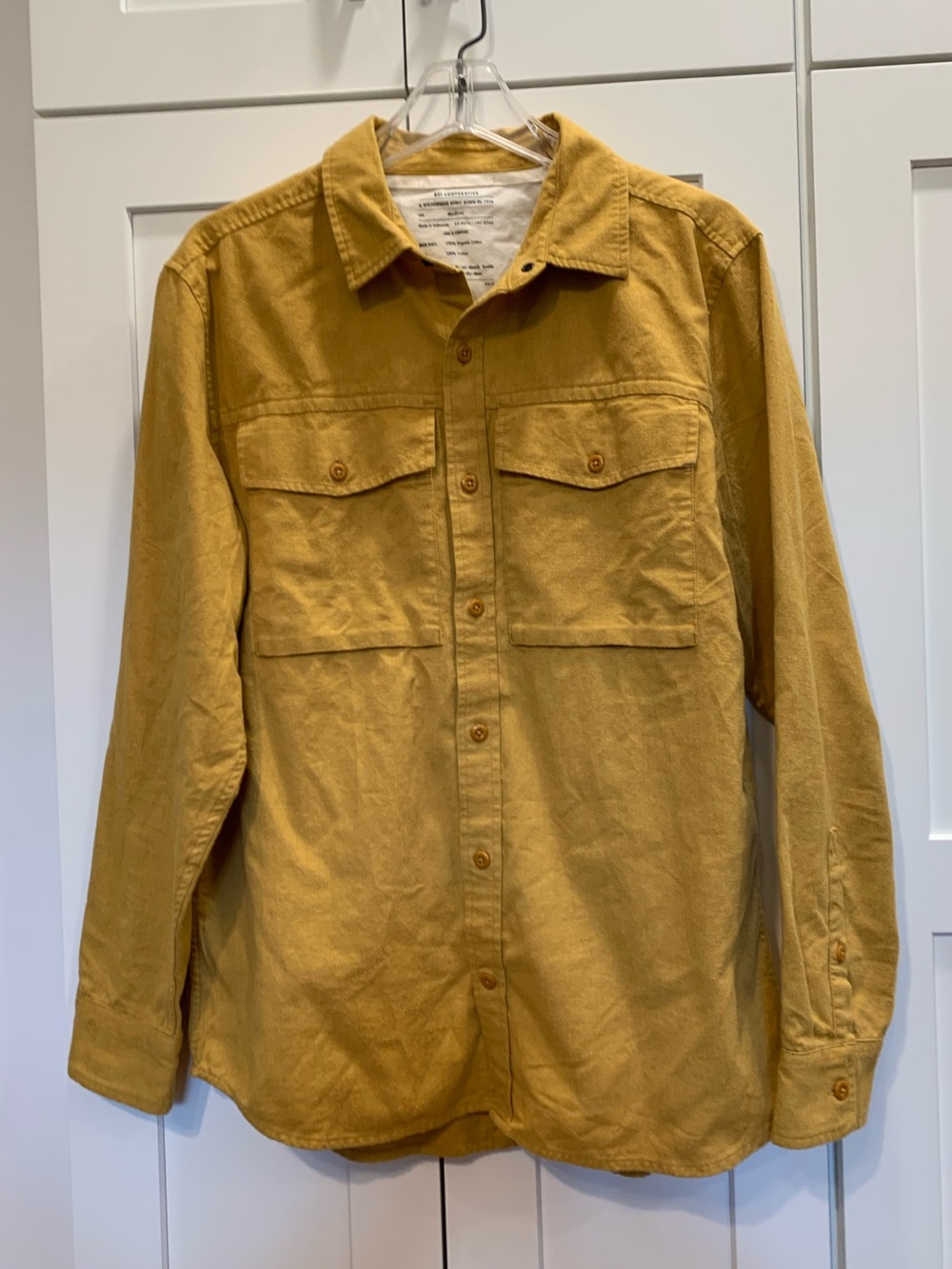 REI COOPERATIVE Mustard Yellow Flannel Shirt Men's M Gorpcore Normcore Casual - Picture 2 of 10